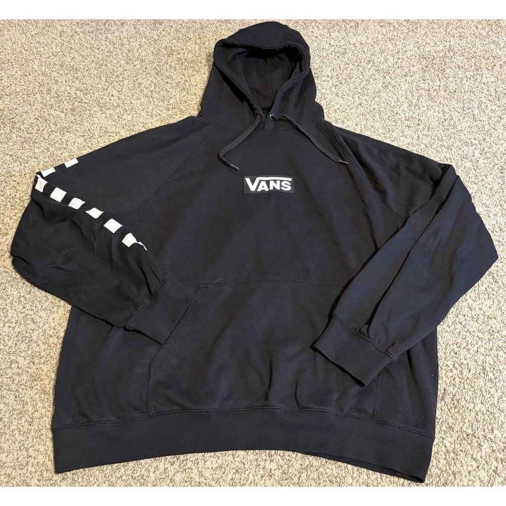 Men's Vans Black Hooded Sweatshirt, Size XL